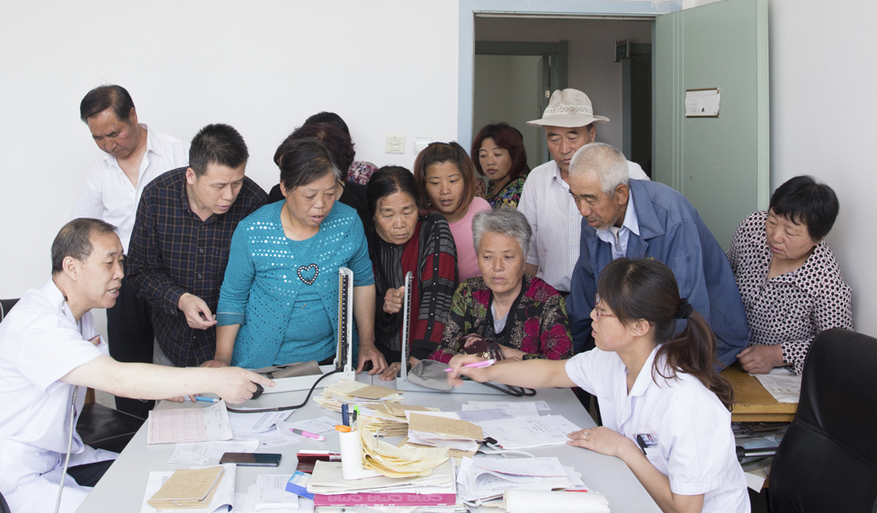 Participants in The George Institute's iCare trial in Yanquan, Shanxi province, China