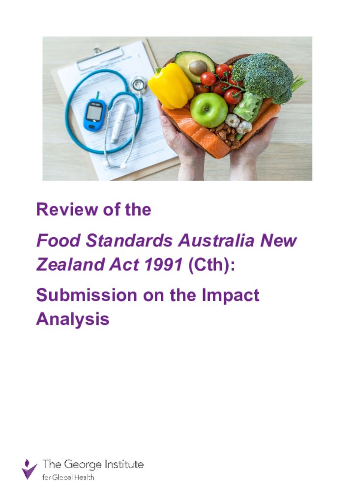 Review of the Food Standards Australia New Zealand Act 1991 (the Act) submission