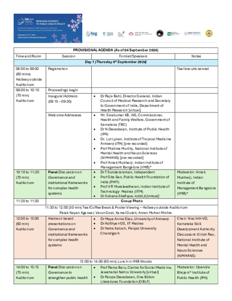 Bringing Evidence to Public Health Policy Health Systems Research