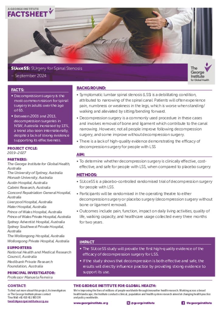 Surgery for Spinal Stenosis