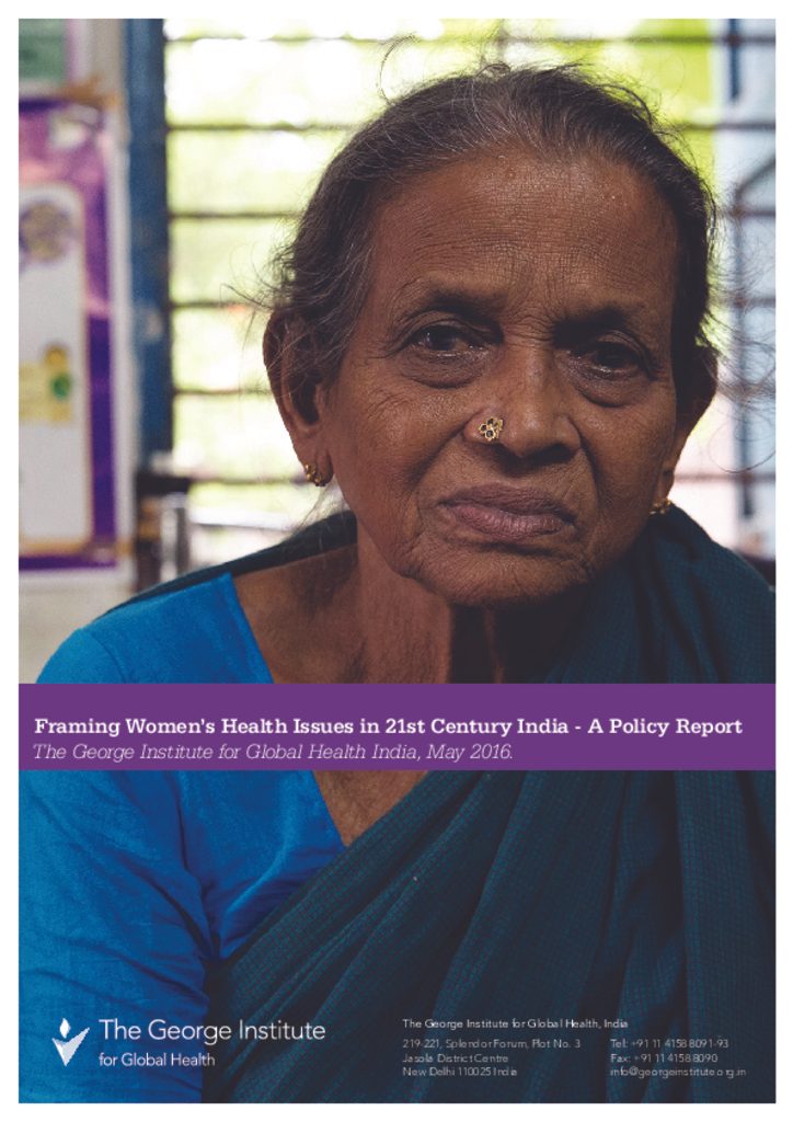 Framing Women’s Health Issues in 21st Century India - A Policy Report