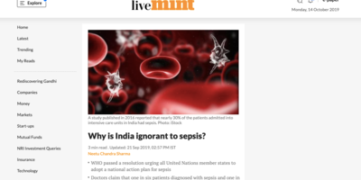 Why is India ignorant to sepsis?