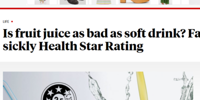 Is fruit juice as bad as soft drink? Farmers sour at sickly Health Star Rating
