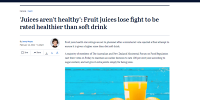 Juices are not healthy