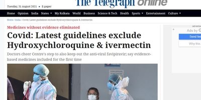 Latest guidelines exclude Hydroxychloroquine & ivermectin
