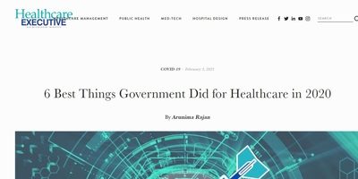 Things Government Did for Healthcare in 2020