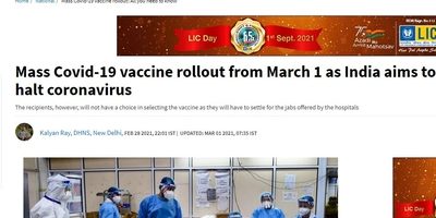 Mass Covid-19 vaccine rollout from March 1 as India aims to halt coronavirus 