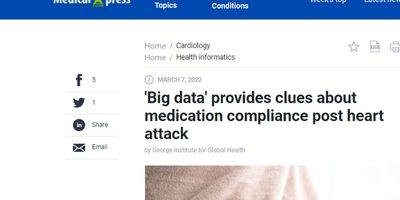 Big data provides clues about medication compliance post heart attack