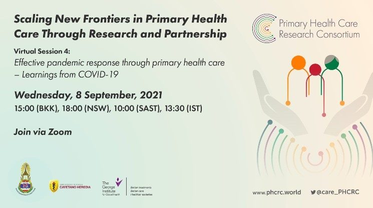 Virtual Session 4: Effective pandemic response through primary health care – Learnings from COVID-19