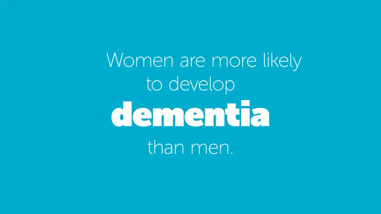 women are more likely to develop dementia than men